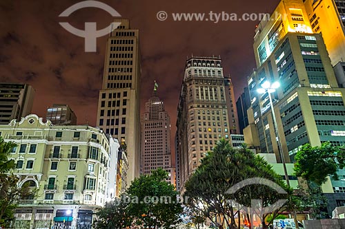  View of the Banco do Brasil Building - to the right - Altino Arantes Building (1947) - also known as Banespa Building - and the Martinelli Building - to the left  - Sao Paulo city - Sao Paulo state (SP) - Brazil