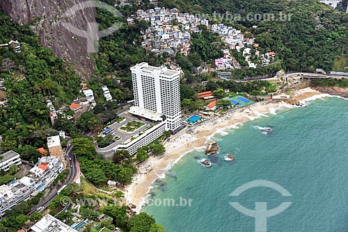  Aerial photo of Vidigal Beach with the Sheraton Rio Hotel & Resort  - Rio de Janeiro city - Rio de Janeiro state (RJ) - Brazil