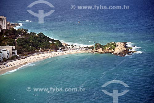  Aerial photo of the Arpoador Beach with the Arpoador Stone  - Rio de Janeiro city - Rio de Janeiro state (RJ) - Brazil