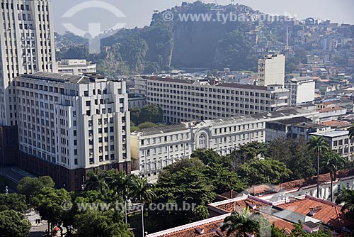  Top view of side facade of the Duque de Caxias Palace (1941)  - Rio de Janeiro city - Rio de Janeiro state (RJ) - Brazil
