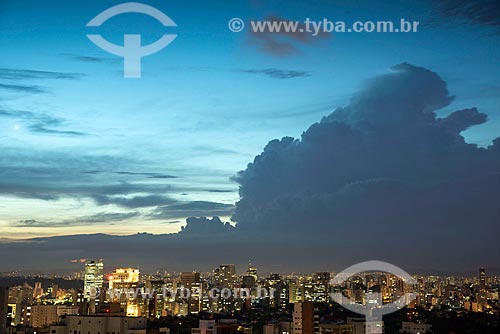  View of the Itaim Bibi neighborhood during the nightfall  - Sao Paulo city - Sao Paulo state (SP) - Brazil