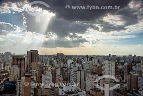  View of the Itaim Bibi neighborhood during the sunset  - Sao Paulo city - Sao Paulo state (SP) - Brazil