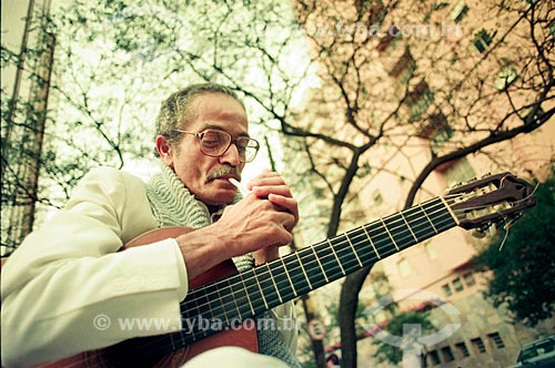  Detail of the guitar player Baden Powell  - Sao Paulo city - Sao Paulo state (SP) - Brazil