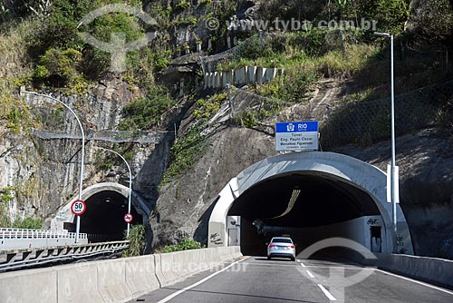  Sao Conrado Tunnel - to the left - and entrance of the Pepino Tunnel - New Joa Highway (Highway Presidente Itamar Franco)  - Rio de Janeiro city - Rio de Janeiro state (RJ) - Brazil