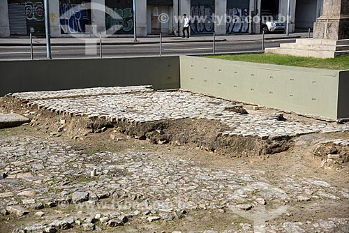  Detail of the Valongo Harbour and Empress Harbour - important landing point of slaves in the city, recovered after the excavations Porto Maravilha Project  - Rio de Janeiro city - Rio de Janeiro state (RJ) - Brazil