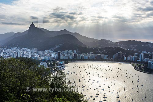  View of the Christ the Redeemer from Sugar Loaf  - Rio de Janeiro city - Rio de Janeiro state (RJ) - Brazil