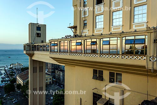  View of the sunset from Elevador Lacerda (Lacerda Elevator) - 1873  - Salvador city - Bahia state (BA) - Brazil
