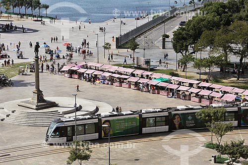  Booth fair - Maua Square with the light rail transit  - Rio de Janeiro city - Rio de Janeiro state (RJ) - Brazil