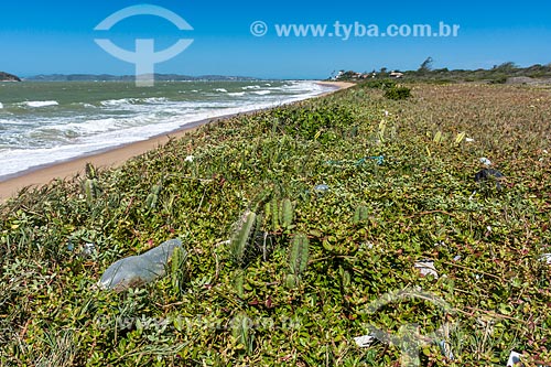  Trash - Rasa Beach waterfront  - Armacao dos Buzios city - Rio de Janeiro state (RJ) - Brazil