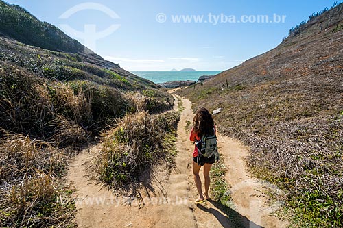  View of trail to formation known as Lagoinha (Little Lagoon) - waterfront of the Armacao dos Buzios city  - Armacao dos Buzios city - Rio de Janeiro state (RJ) - Brazil