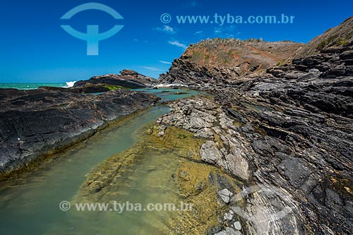  View of natural pools - formation known as Lagoinha (Little Lagoon) - waterfront of the Armacao dos Buzios city  - Armacao dos Buzios city - Rio de Janeiro state (RJ) - Brazil
