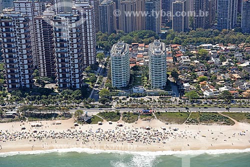  Aerial photo of the Barra da Tijuca Beach waterfront with the Sheraton Barra Hotel  - Rio de Janeiro city - Rio de Janeiro state (RJ) - Brazil