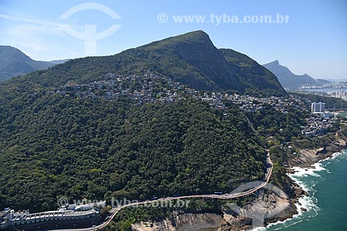  Aerial photo of the Niemeyer Avenue  - Rio de Janeiro city - Rio de Janeiro state (RJ) - Brazil