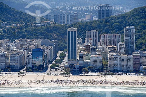  Aerial photo of the Leme Beach with the old Le Meridien Hotel - current Windsor Atlantica Hotel - and the Princesa Isabel Avenue  - Rio de Janeiro city - Rio de Janeiro state (RJ) - Brazil