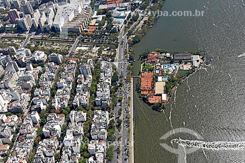  Aerial photo of the Caicaras Club - Rodrigo de Freitas Lagoon  - Rio de Janeiro city - Rio de Janeiro state (RJ) - Brazil