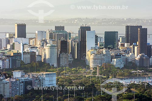  View of commercial buildings - City center neighborhood from Sugarloaf  - Rio de Janeiro city - Rio de Janeiro state (RJ) - Brazil