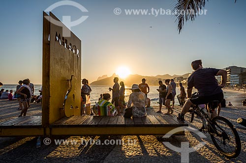  View of the sunset from Monument to Millor Fernandes at Largo of the Millor  - Rio de Janeiro city - Rio de Janeiro state (RJ) - Brazil