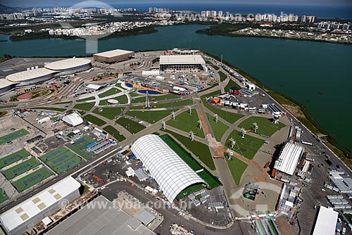  Aerial photo of area to stages mounting of the Rock in Rio - Rio 2016 Olympic Park  - Rio de Janeiro city - Rio de Janeiro state (RJ) - Brazil