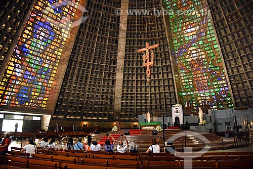  Inside of the Cathedral of Sao Sebastiao do Rio de Janeiro (1979)  - Rio de Janeiro city - Rio de Janeiro state (RJ) - Brazil