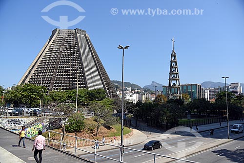  View of the Cathedral of Sao Sebastiao do Rio de Janeiro (1979)  - Rio de Janeiro city - Rio de Janeiro state (RJ) - Brazil