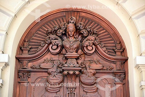  Detail of door of the Federal Justice Cultural Center  - Rio de Janeiro city - Rio de Janeiro state (RJ) - Brazil