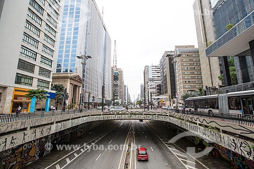  View of the gap of Jose Roberto Fanganiello Melhem Tunnel to Paulista Avenue  - Sao Paulo city - Sao Paulo state (SP) - Brazil