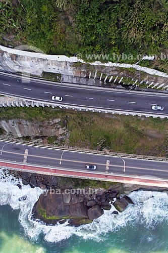  View of the new Joa Highway (Highway Presidente Itamar Franco) and Joa Highway (Elevado do Joá (1972) - also know as Bandeiras Highway) - Vertical view
  - Rio de Janeiro city - Rio de Janeiro state (RJ) - Brazil