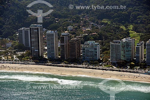  Aerial photo of the Sao Conrado Beach waterfront  - Rio de Janeiro city - Rio de Janeiro state (RJ) - Brazil
