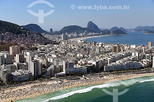  Aerial photo of Ipanema Beach with Copacabana and the Sugarloaf in the background  - Rio de Janeiro city - Rio de Janeiro state (RJ) - Brazil