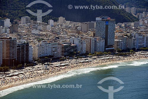  Aerial photo of the Copacabana Beach waterfront with the Museum of Image and Sound of Rio de Janeiro (MIS)  - Rio de Janeiro city - Rio de Janeiro state (RJ) - Brazil