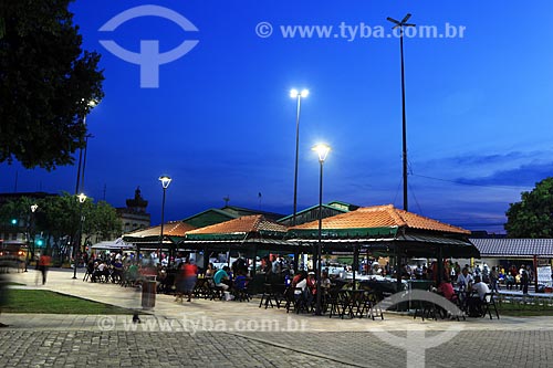  View of kiosks - Matriz Square  - Manaus city - Amazonas state (AM) - Brazil