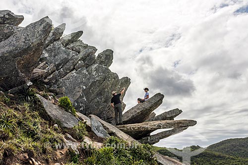  Tourist - Crown Peak - Lagoinha do Leste Municipal Park  - Florianopolis city - Santa Catarina state (SC) - Brazil
