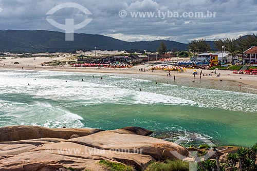  View of the Joaquina Beach waterfront  - Florianopolis city - Santa Catarina state (SC) - Brazil