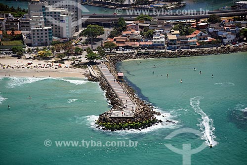  Aerial photo of the breakwater  - Rio de Janeiro city - Rio de Janeiro state (RJ) - Brazil