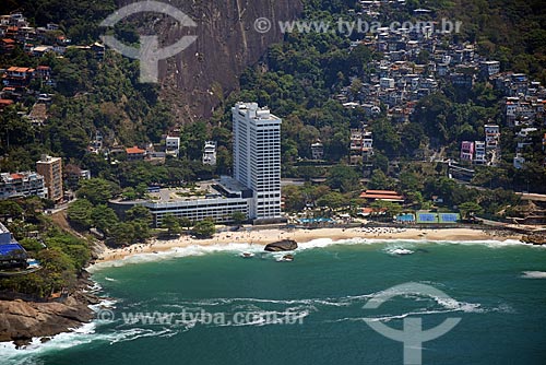  Aerial photo of the Vidigal Beach with the Sheraton Rio Hotel & Resort  - Rio de Janeiro city - Rio de Janeiro state (RJ) - Brazil
