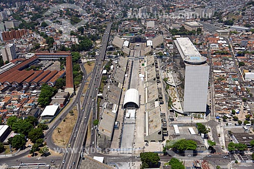  Aerial photo of the Marques de Sapucai Sambadrome (1984) - mounting the outdoor concert stage Ultra Brasil 2017  - Rio de Janeiro city - Rio de Janeiro state (RJ) - Brazil