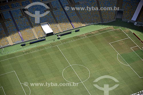  Aerial photo of soccer field of the Journalist Mario Filho Stadium (1950) - also known as Maracana  - Rio de Janeiro city - Rio de Janeiro state (RJ) - Brazil
