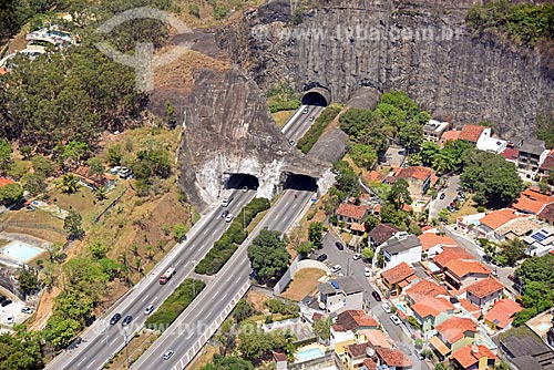  Aerial photo of the Geologist Enzo Totis and Engineer Enaldo Cravo Peixoto tunnels - Linha Amarela  - Rio de Janeiro city - Rio de Janeiro state (RJ) - Brazil