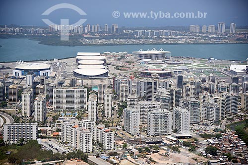  Aerial photo of the buildings - Jacarepagua neighborhood - with the Rio 2016 Olympic Park in the background  - Rio de Janeiro city - Rio de Janeiro state (RJ) - Brazil