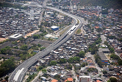  Aerial photo of the Station of BRT Transolimpica - Hospital Raphael Station  - Rio de Janeiro city - Rio de Janeiro state (RJ) - Brazil