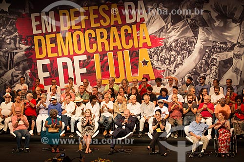  Stage of the Oi Casa Grande Theater during the meeting of intellectuals and artists with Luiz Inácio Lula da Silva - Campaign Election without Lula is fraud  - Rio de Janeiro city - Rio de Janeiro state (RJ) - Brazil