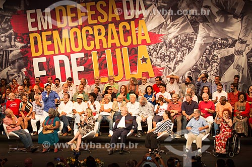  Stage of the Oi Casa Grande Theater during the meeting of intellectuals and artists with Luiz Inácio Lula da Silva - Campaign Election without Lula is fraud  - Rio de Janeiro city - Rio de Janeiro state (RJ) - Brazil