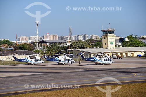  Helicopters - runway of the Roberto Marinho Airport - also known as Jacarepagua Airport  - Rio de Janeiro city - Rio de Janeiro state (RJ) - Brazil