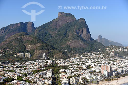  Aerial photo of the Jardim Oceanico with the Rock of Gavea in the background  - Rio de Janeiro city - Rio de Janeiro state (RJ) - Brazil
