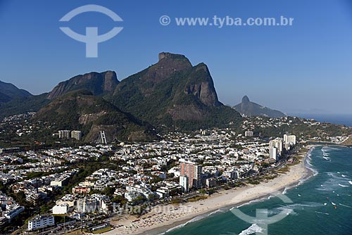  Aerial photo of the Jardim Oceanico with the Rock of Gavea in the background  - Rio de Janeiro city - Rio de Janeiro state (RJ) - Brazil