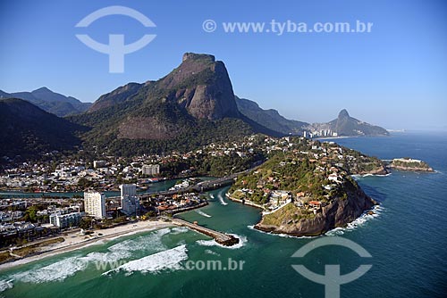  Aerial photo of the Joatinga Canal with the Rock of Gavea  - Rio de Janeiro city - Rio de Janeiro state (RJ) - Brazil