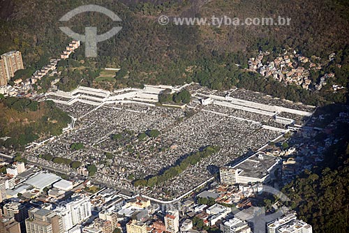  Aerial photo of the Sao Joao Batista Cemetery  - Rio de Janeiro city - Rio de Janeiro state (RJ) - Brazil