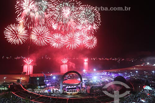  Fireworks show at Ponta Negra Beach during the Reveillon 2018  - Manaus city - Amazonas state (AM) - Brazil