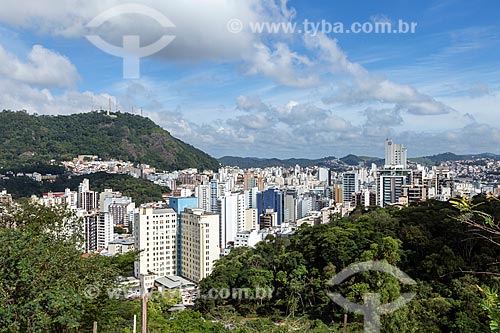  View of the Juiz de Fora city with the Imperador Hill - also known as Cristo Hill - in the background  - Juiz de Fora city - Minas Gerais state (MG) - Brazil