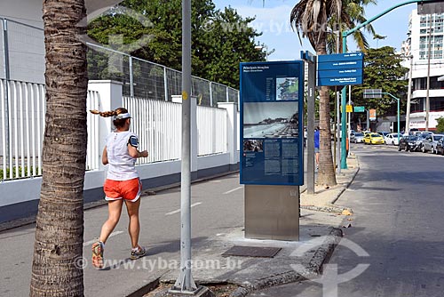  Tourist information panel near to Rodrigo de Freitas Lagoon bike lane  - Rio de Janeiro city - Rio de Janeiro state (RJ) - Brazil